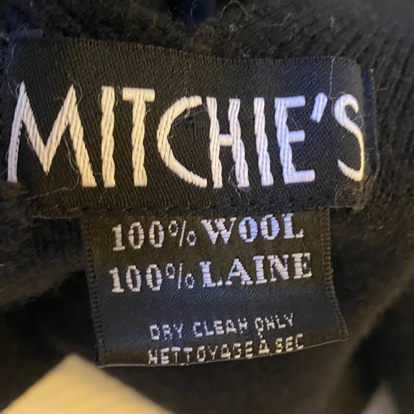 Mitchie's Fox Fur Wool Cape Wrap Poncho Black O/S - Picture 11 of 14